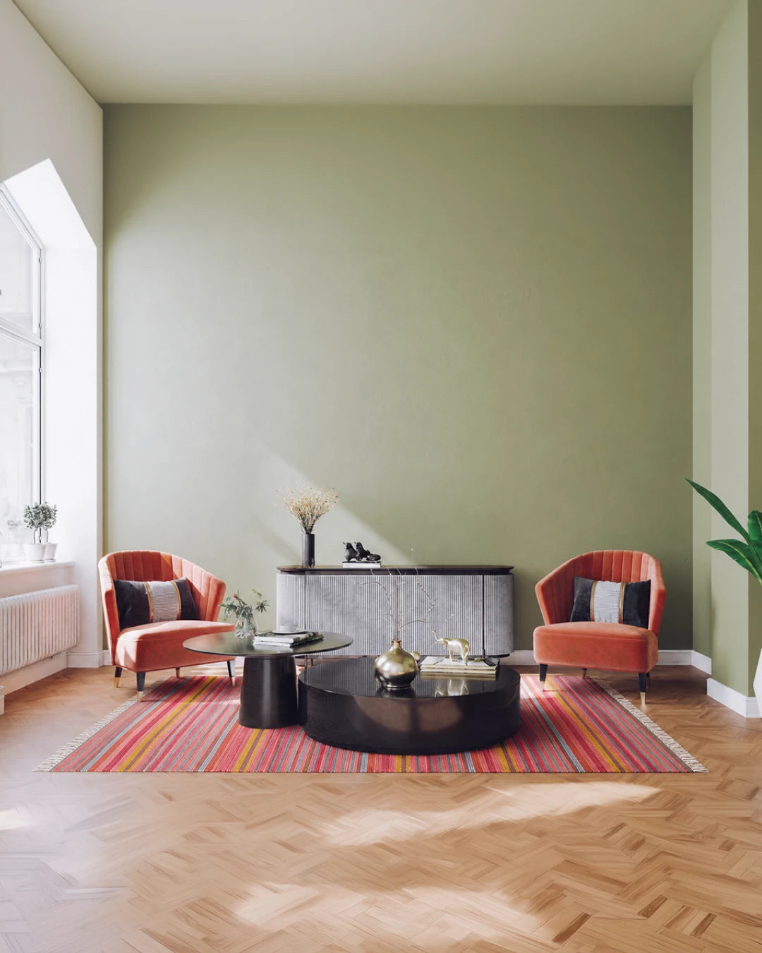 Tapete Kilim Coral Stripe